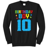 Master Builder 10th Birthday Boy Ten 10 Year Build Tall Sweatshirt