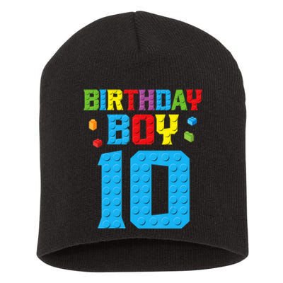 Master Builder 10th Birthday Boy Ten 10 Year Build Short Acrylic Beanie