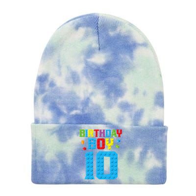 Master Builder 10th Birthday Boy Ten 10 Year Build Tie Dye 12in Knit Beanie