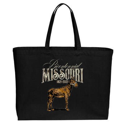 Missouri Bicentennial 2021 Anniversary Mule Proud Missourian Cotton Canvas Jumbo Tote