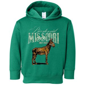 Missouri Bicentennial 2021 Anniversary Mule Proud Missourian Toddler Hoodie