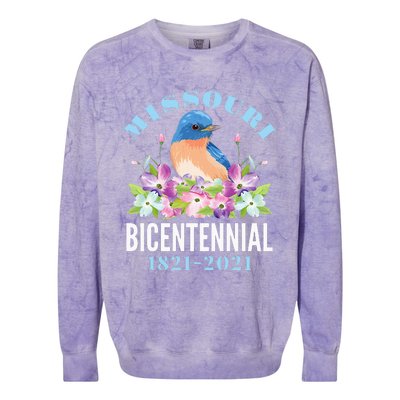 Missouri Bicentennial 200 Anniversary Bluebird Dogwood Colorblast Crewneck Sweatshirt