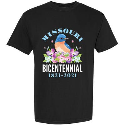 Missouri Bicentennial 200 Anniversary Bluebird Dogwood Garment-Dyed Heavyweight T-Shirt