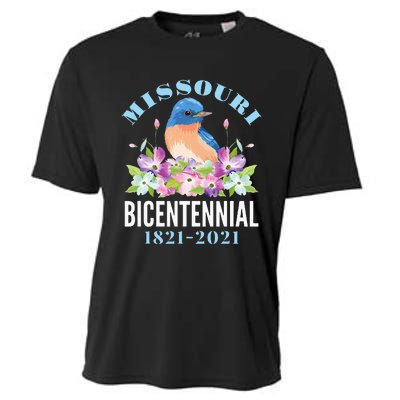 Missouri Bicentennial 200 Anniversary Bluebird Dogwood Cooling Performance Crew T-Shirt