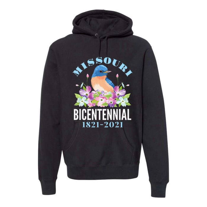 Missouri Bicentennial 200 Anniversary Bluebird Dogwood Premium Hoodie