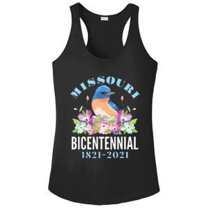 Missouri Bicentennial 200 Anniversary Bluebird Dogwood Ladies PosiCharge Competitor Racerback Tank