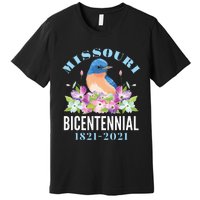 Missouri Bicentennial 200 Anniversary Bluebird Dogwood Premium T-Shirt