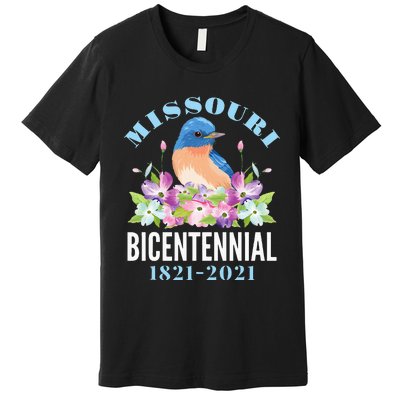 Missouri Bicentennial 200 Anniversary Bluebird Dogwood Premium T-Shirt