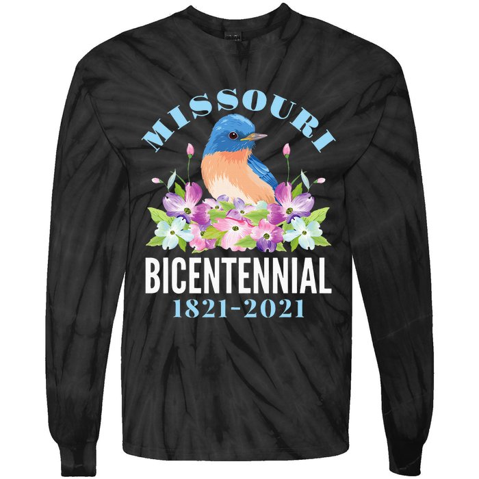 Missouri Bicentennial 200 Anniversary Bluebird Dogwood Tie-Dye Long Sleeve Shirt