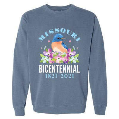 Missouri Bicentennial 200 Anniversary Bluebird Dogwood Garment-Dyed Sweatshirt