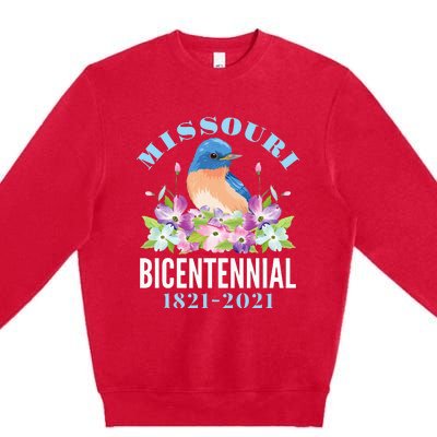 Missouri Bicentennial 200 Anniversary Bluebird Dogwood Premium Crewneck Sweatshirt