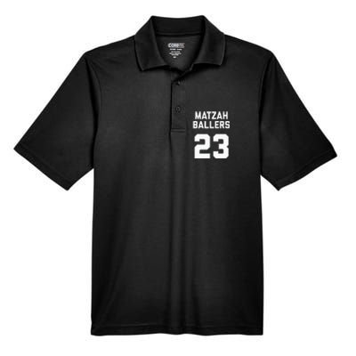 Matzah Baller 23 Funny Jewish Matzo Ball Pun Basketball Team Men's Origin Performance Pique Polo