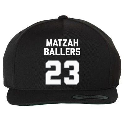 Matzah Baller 23 Funny Jewish Matzo Ball Pun Basketball Team Wool Snapback Cap