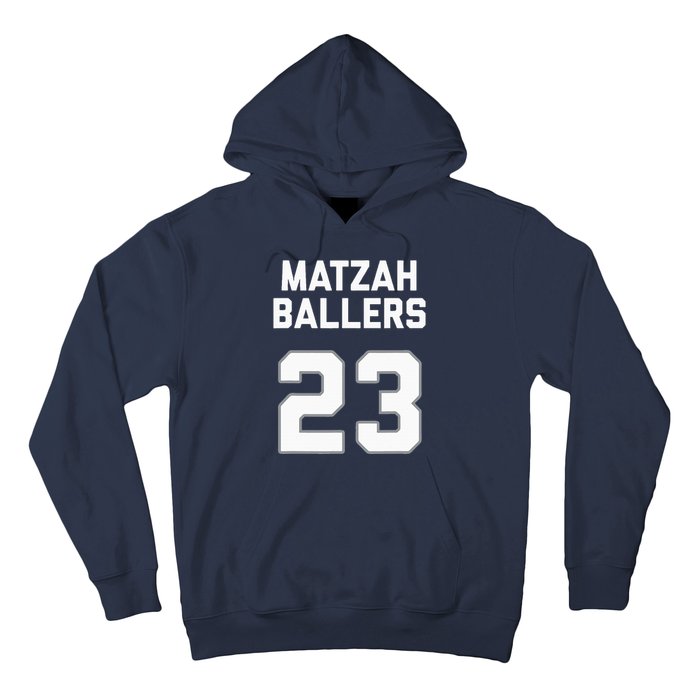 Matzah Baller 23 Funny Jewish Matzo Ball Pun Basketball Team Hoodie