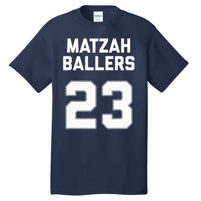 Matzah Baller 23 Funny Jewish Matzo Ball Pun Basketball Team Tall T-Shirt