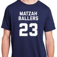 Matzah Baller 23 Funny Jewish Matzo Ball Pun Basketball Team Adult ChromaSoft Performance T-Shirt