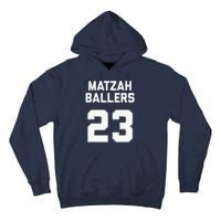 Matzah Baller 23 Funny Jewish Matzo Ball Pun Basketball Team Tall Hoodie