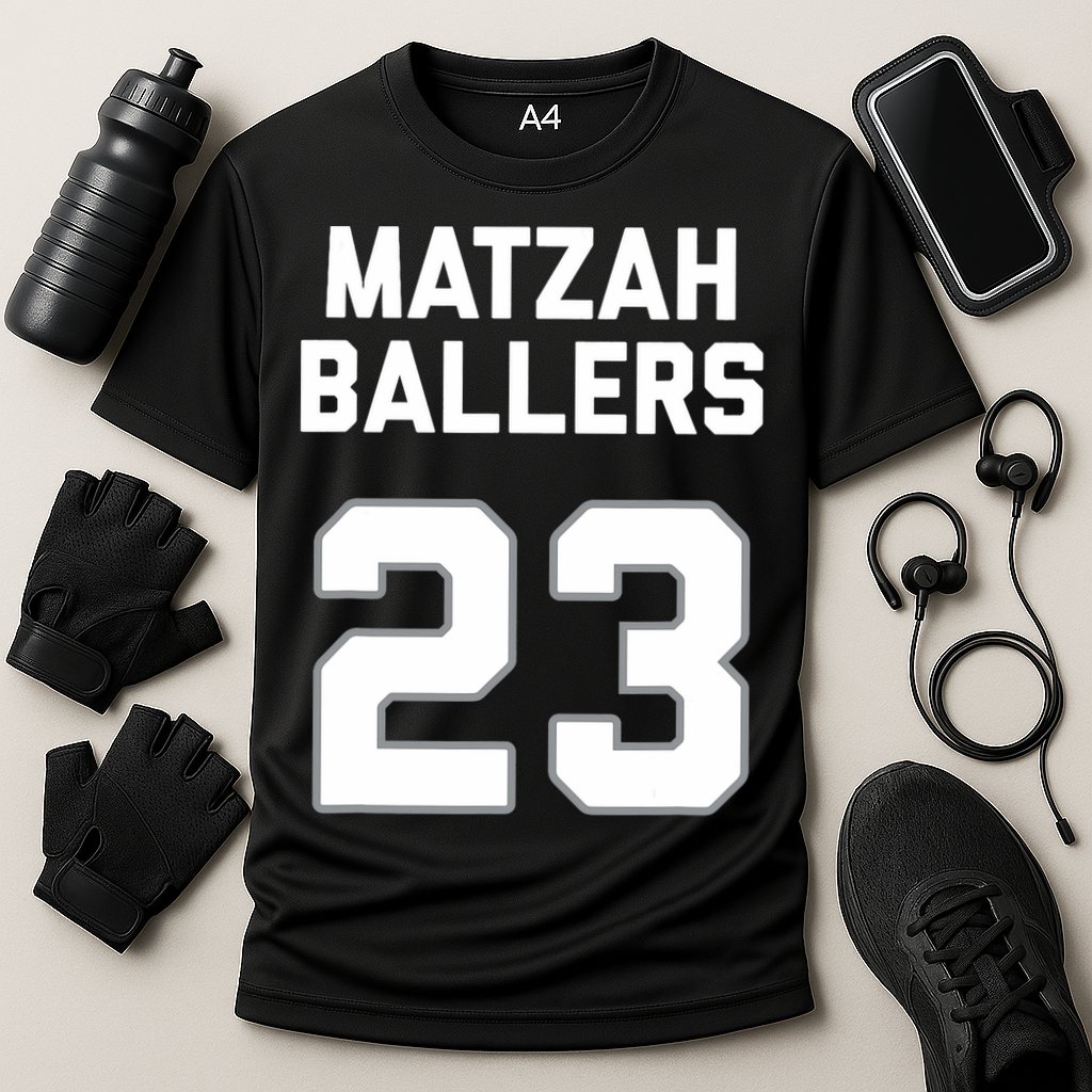 Matzah Baller 23 Funny Jewish Matzo Ball Pun Basketball Team Cooling Performance Crew T-Shirt