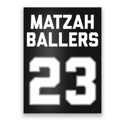 Matzah Baller 23 Funny Jewish Matzo Ball Pun Basketball Team Poster