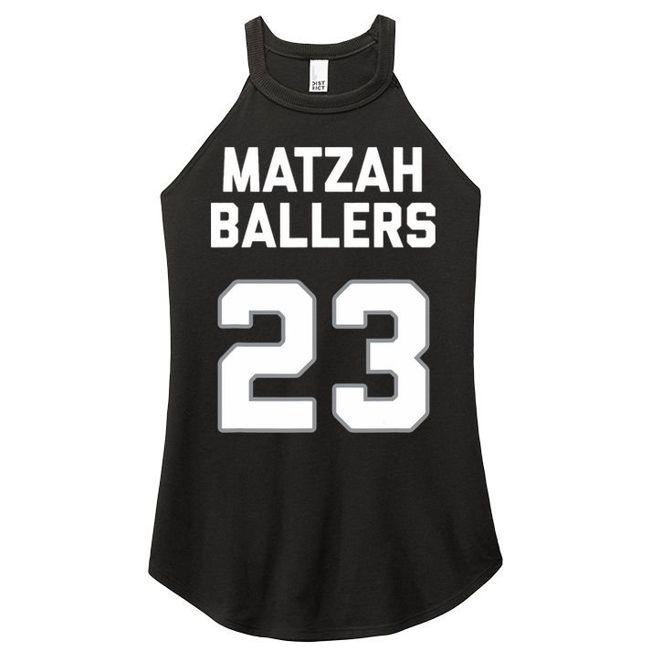 Matzah Baller 23 Funny Jewish Matzo Ball Pun Basketball Team Women's Perfect Tri Rocker Tank