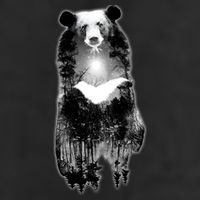 Moon Bear Wilderness Double Exposure Garment-Dyed Heavyweight T-Shirt