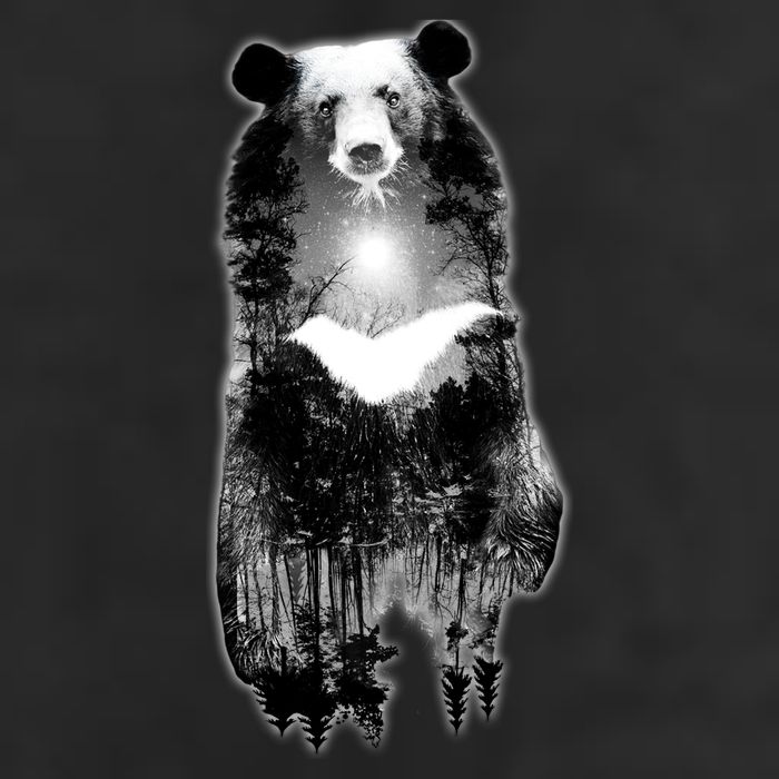 Moon Bear Wilderness Double Exposure Garment-Dyed Heavyweight T-Shirt