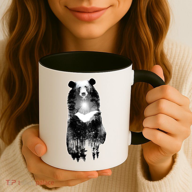 Moon Bear Wilderness Double Exposure Mug