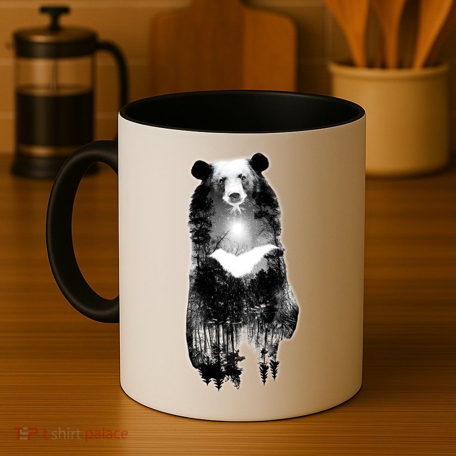 Moon Bear Wilderness Double Exposure Mug