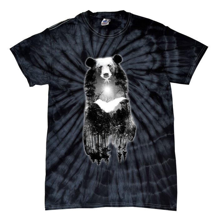 Moon Bear Wilderness Double Exposure Tie-Dye T-Shirt