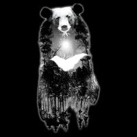 Moon Bear Wilderness Double Exposure Tie-Dye T-Shirt