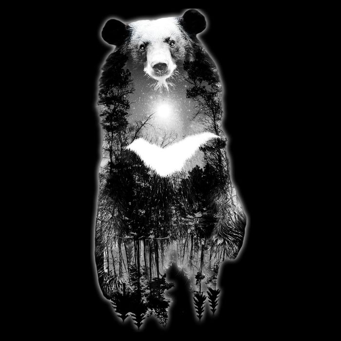 Moon Bear Wilderness Double Exposure Tie-Dye T-Shirt
