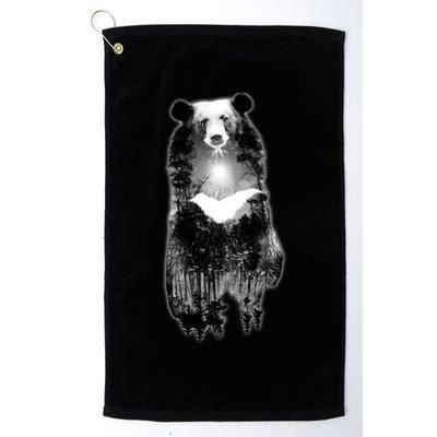 Moon Bear Wilderness Double Exposure Golf Towel