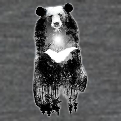 Moon Bear Wilderness Double Exposure T-Shirt