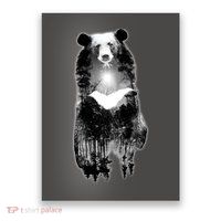 Moon Bear Wilderness Double Exposure Poster