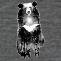 Moon Bear Wilderness Double Exposure Baby Bodysuit