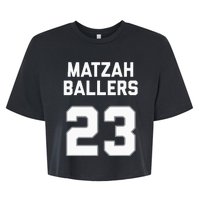 Matzah Baller 23 Jewish Matzo Ball Pun Basketball Team Bella+Canvas Jersey Crop Tee