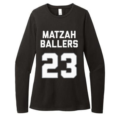 Matzah Baller 23 Jewish Matzo Ball Pun Basketball Team Womens CVC Long Sleeve Shirt