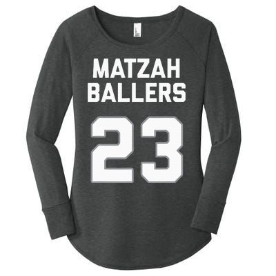 Matzah Baller 23 Jewish Matzo Ball Pun Basketball Team Women's Perfect Tri Tunic Long Sleeve Shirt