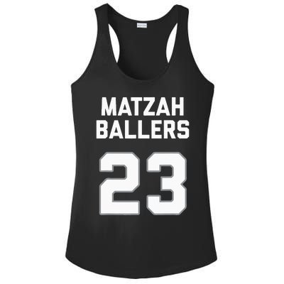 Matzah Baller 23 Jewish Matzo Ball Pun Basketball Team Ladies PosiCharge Competitor Racerback Tank