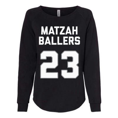 Matzah Baller 23 Jewish Matzo Ball Pun Basketball Team Womens California Wash Sweatshirt