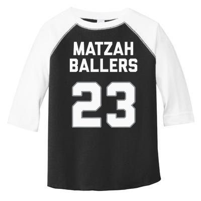 Matzah Baller 23 Jewish Matzo Ball Pun Basketball Team Toddler Fine Jersey T-Shirt