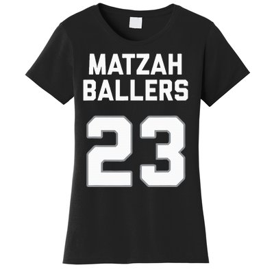 Matzah Baller 23 Jewish Matzo Ball Pun Basketball Team Women's T-Shirt