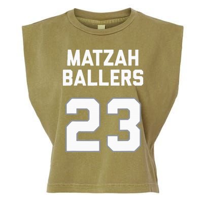 Matzah Baller 23 Jewish Matzo Ball Pun Basketball Team Garment-Dyed Women's Muscle Tee