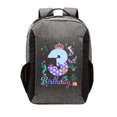 Mermaid Birthday 3 Years Old 3rd Birthday Gifts Ns Vector Backpack