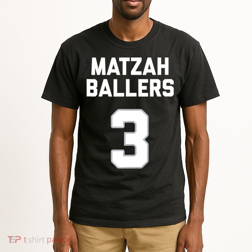 Matzah Baller 3 Funny Jewish Matzo Ball Pun Basketball Team Tall T-Shirt