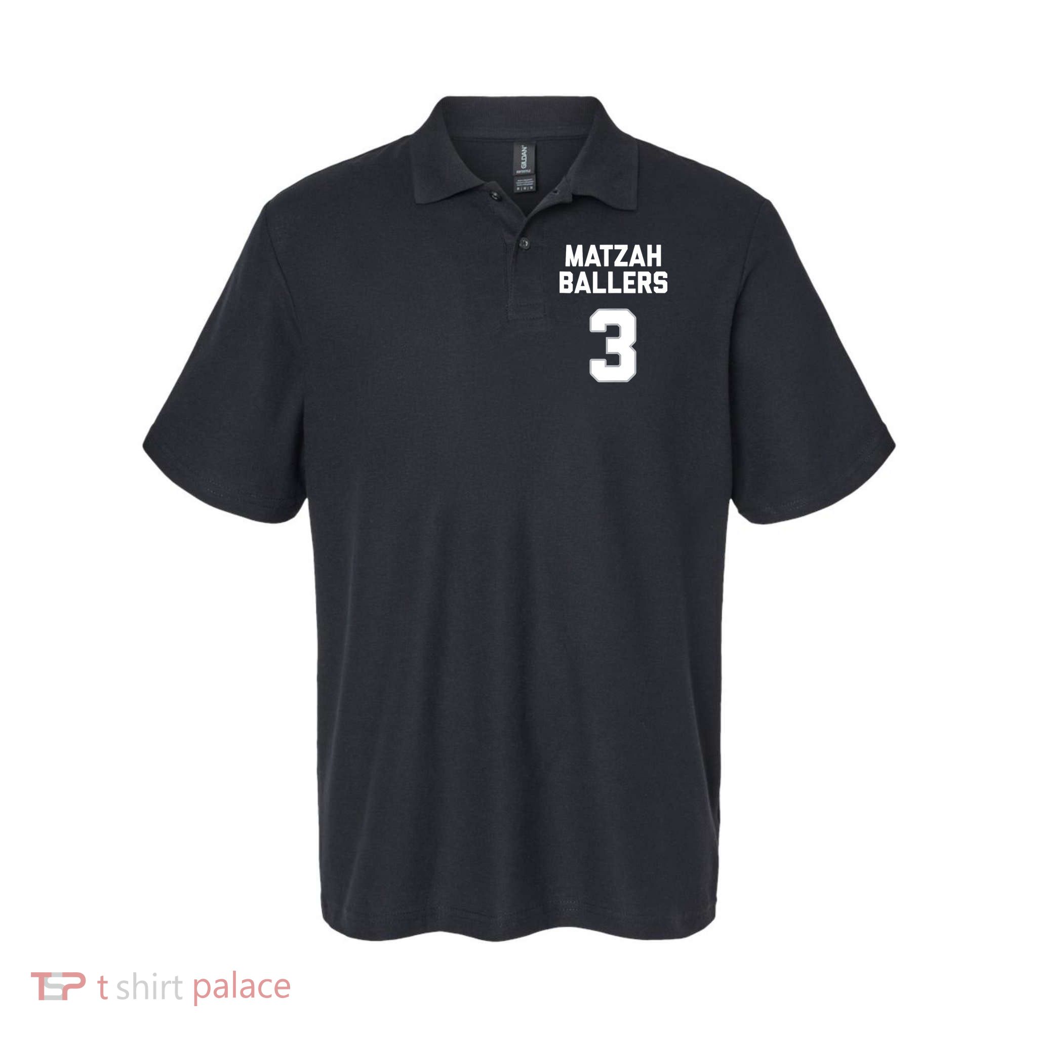 Matzah Baller 3 Funny Jewish Matzo Ball Pun Basketball Team Polo