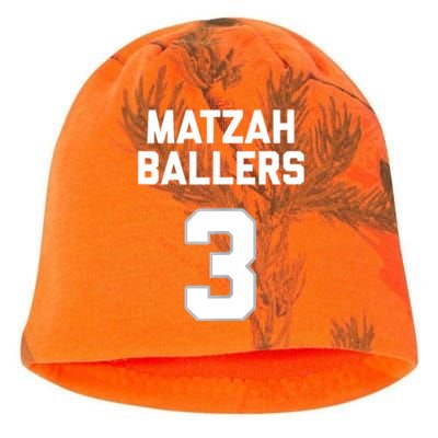 Matzah Baller 3 Funny Jewish Matzo Ball Pun Basketball Team Kati - Camo Knit Beanie