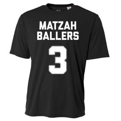 Matzah Baller 3 Funny Jewish Matzo Ball Pun Basketball Team Cooling Performance Crew T-Shirt