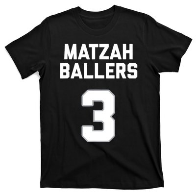 Matzah Baller 3 Funny Jewish Matzo Ball Pun Basketball Team T-Shirt