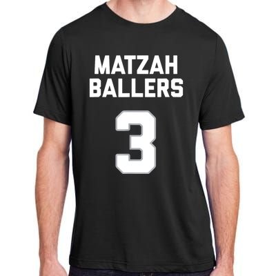 Matzah Baller 3 Funny Jewish Matzo Ball Pun Basketball Team Adult ChromaSoft Performance T-Shirt